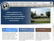 Tablet Screenshot of duboseindustries.com
